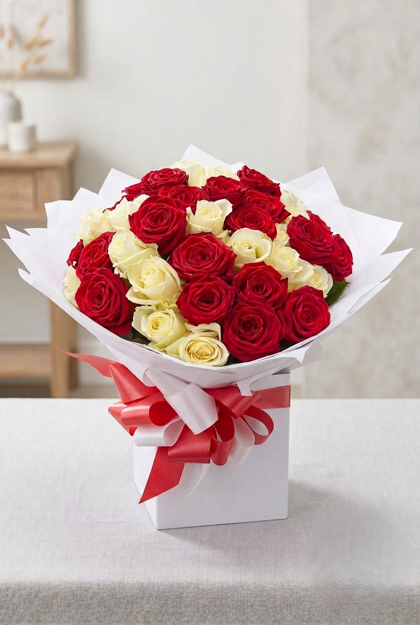 Ruby & Ivory Bouquet