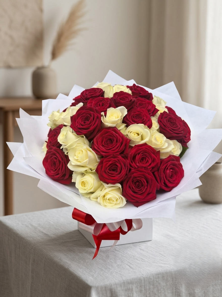 Ruby & Ivory Bouquet
