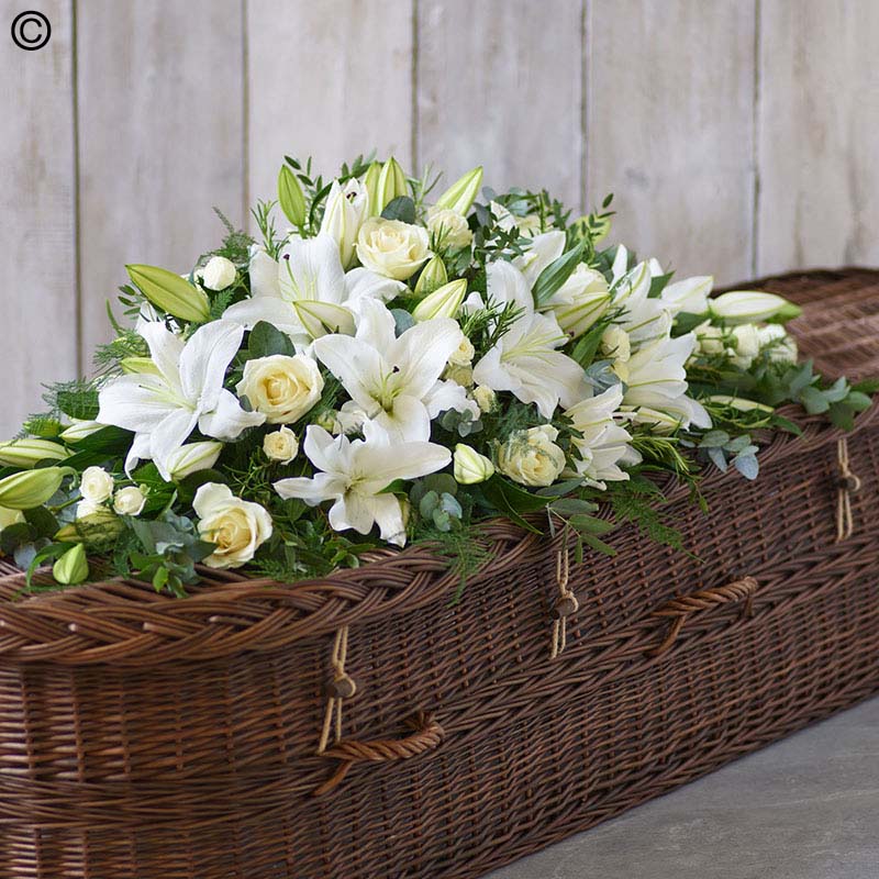 Lily and Rose Casket Spray