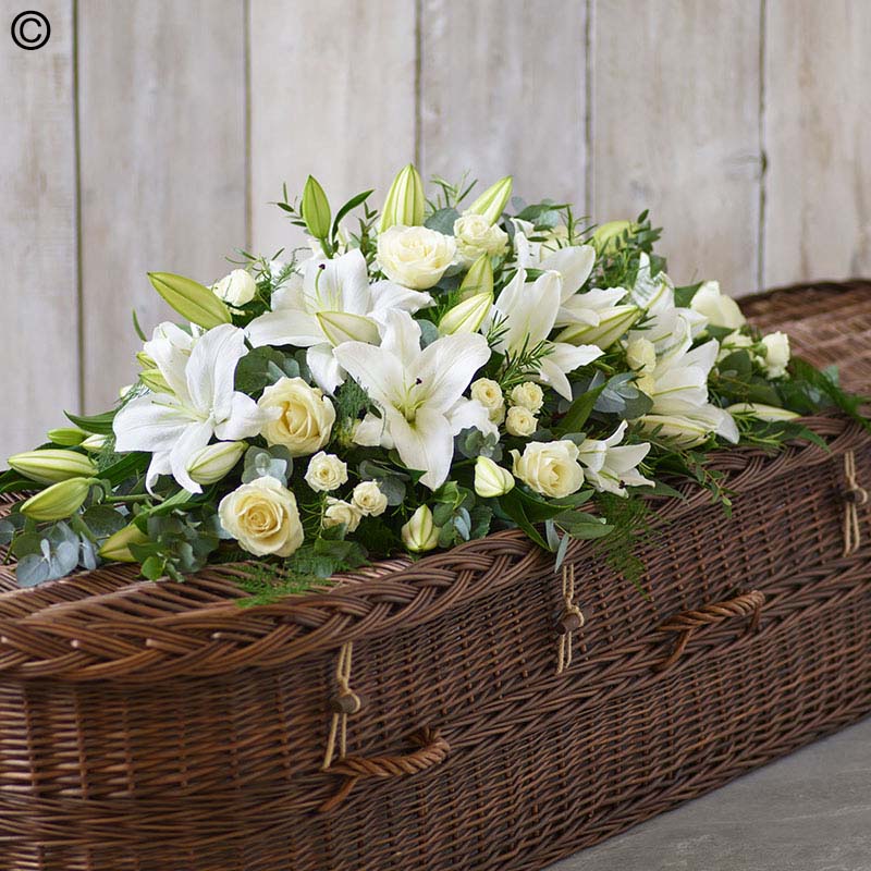 Lily and Rose Casket Spray