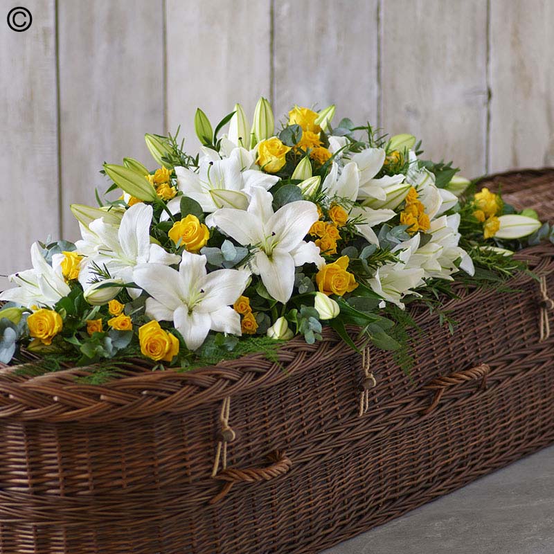 Lily and Rose Casket Spray