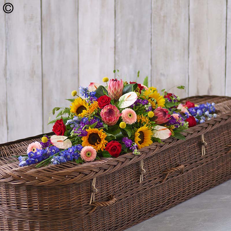 Natural Vibrance Casket Spray