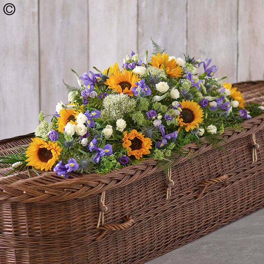 Sunflower Mix Casket Spray
