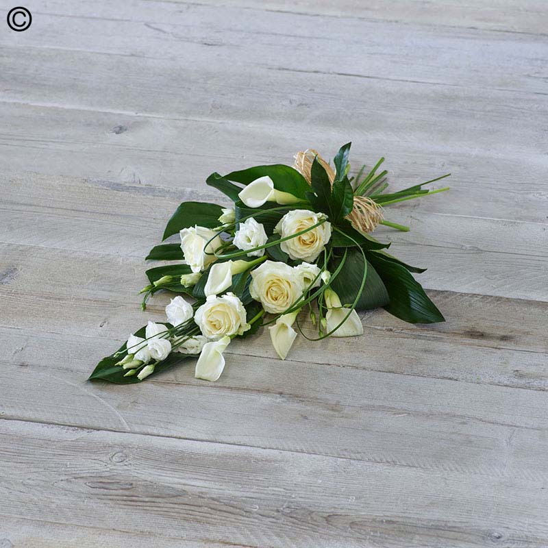 White Rose and Calla Lily Sheaf