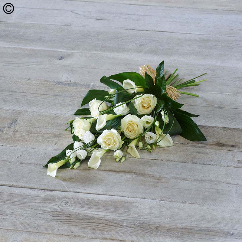 White Rose and Calla Lily Sheaf